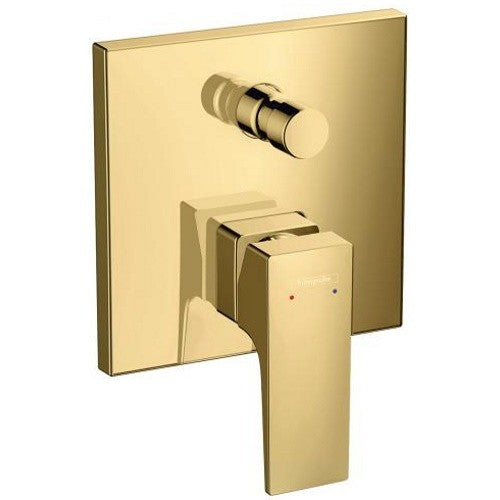 Hansgrohe Metropol Baterie cada dus incastrata, auriu lucios