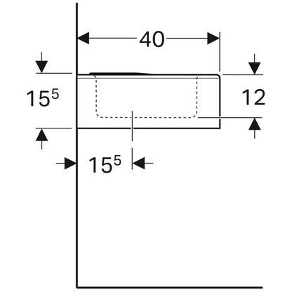 Lavoar baie suspendat Geberit Bambini 60x40 cm