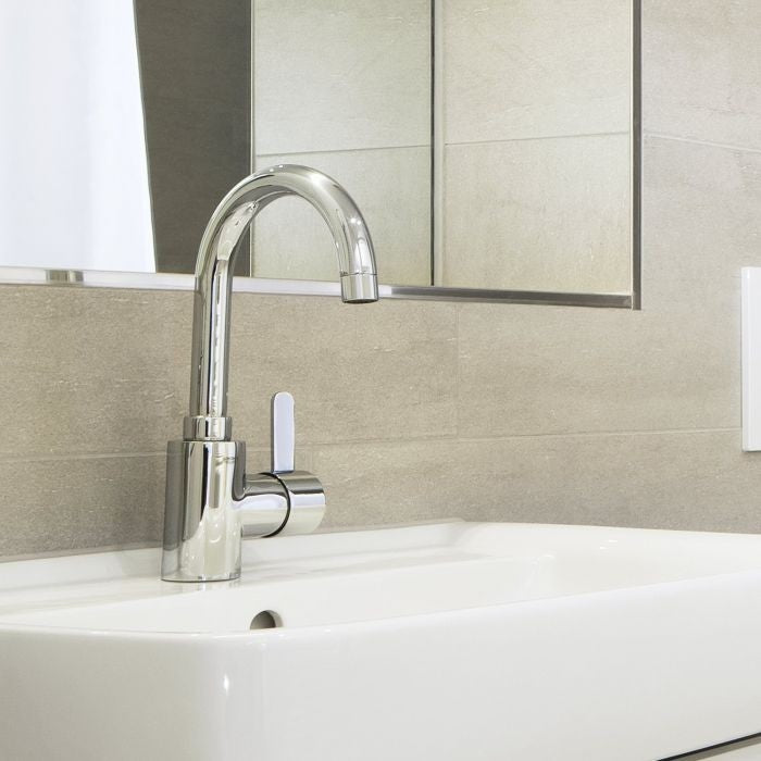Baterie chiuveta baie Grohe Eurosmart Cosmopolitan Zero, pipa pivotanta si ventil pop-up, marime L