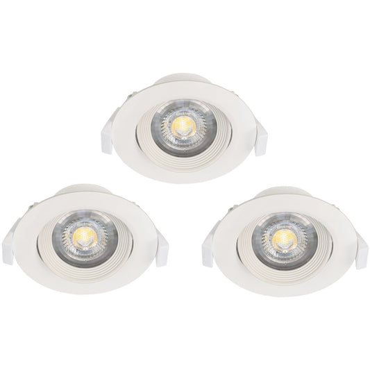 Eglo Sartiano Set 3 spoturi incastrate rotunde 3x5W, alb