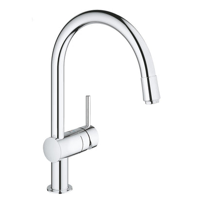 Grohe Minta Baterie chiuveta bucatarie monocomanda cu dus extractibil, pipa C, crom