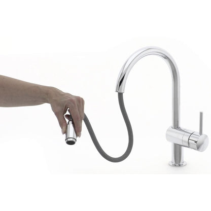 Grohe Minta Baterie chiuveta bucatarie monocomanda cu dus extractibil, pipa C, crom