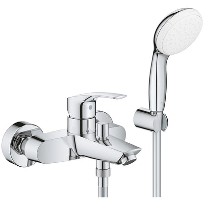 Grohe Eurosmart Baterie cada dus monocomanda cu set dus, crom