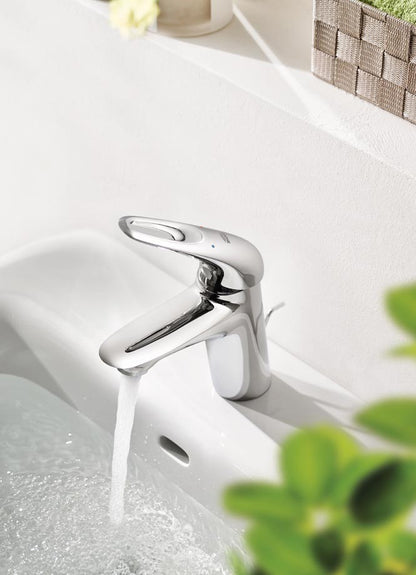 Baterie lavoar Grohe Eurostyle, cu limitator debit si ventil pop-up, marime S