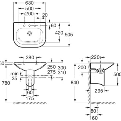 Roca Nexo Semipicior lavoar
