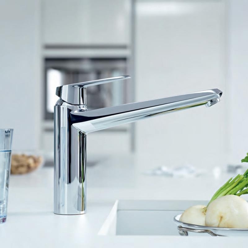 Grohe Eurodisc Cosmopolitan Baterie chiuveta bucatarie monocomanda, pipa in L, H21 cm