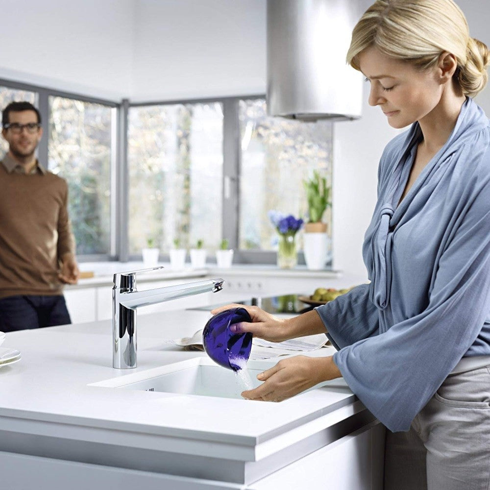 Grohe Eurodisc Cosmopolitan Baterie chiuveta bucatarie monocomanda, pipa in L, H21 cm