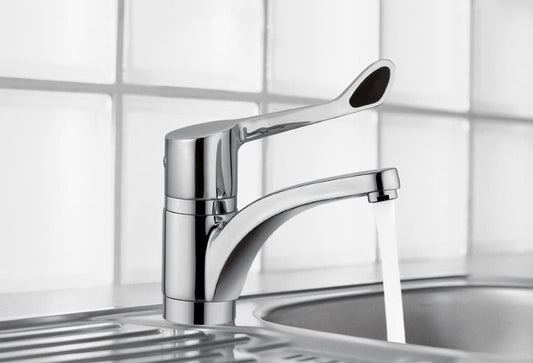 Kludi Medi Care Baterie lavoar monocomanda, maner clinic, pipa pivotanta