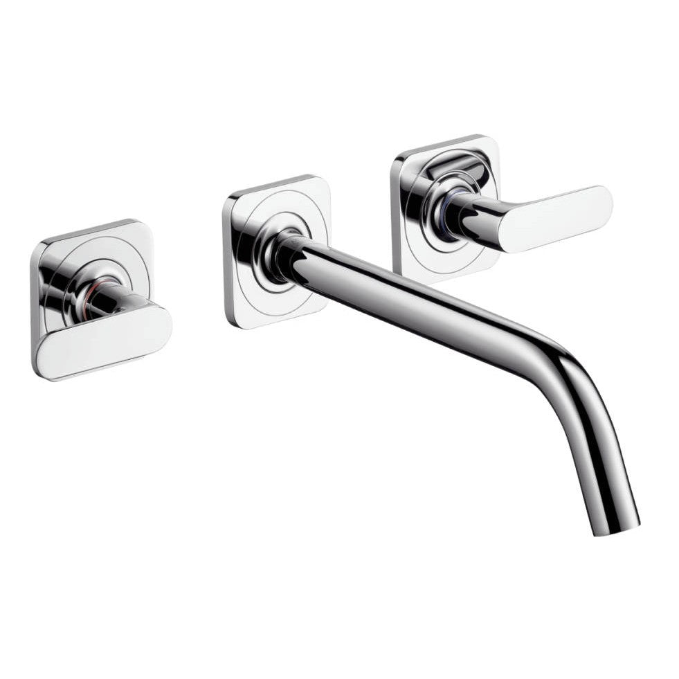 Baterie chiuveta baie incastrata Hansgrohe Axor Citterio M, dubla comanda, cu manere tip L, pipa 22 cm