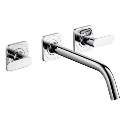 Baterie chiuveta baie incastrata Hansgrohe Axor Citterio M, dubla comanda, cu manere tip L, pipa 22 cm