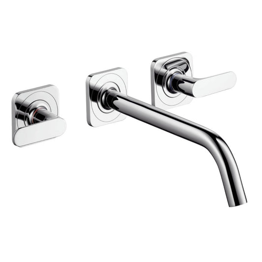 Baterie chiuveta baie incastrata Hansgrohe Axor Citterio M, dubla comanda, cu manere tip L, pipa 22 cm