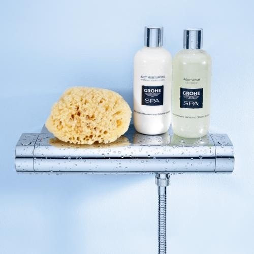 Grohe Grohtherm 2000 Baterie dus cu termostat cu etajera