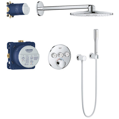 Sistem dus incastrat cu termostat Grohe SmartControl, cap dus rotund