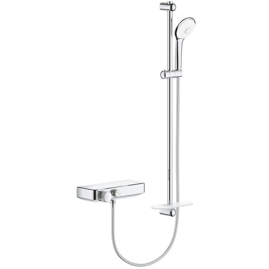 Grohe Grohtherm SmartControl Baterie dus cu termostat si set de dus, bara de sustinere H90 cm