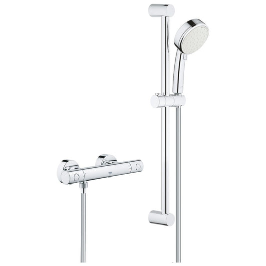 Grohe Grohtherm 800 Cosmopolitan Baterie dus cu termostat si set de dus cu bara 60 cm