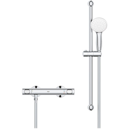 Grohe Grohtherm 500 Baterie dus cu termostat si set de dus cu bara 62 cm