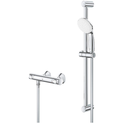 Grohe Grohtherm 500 Baterie dus cu termostat si set de dus cu bara 62 cm