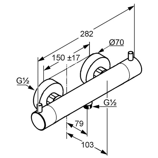 Kludi Bozz Baterie dus cu termostat
