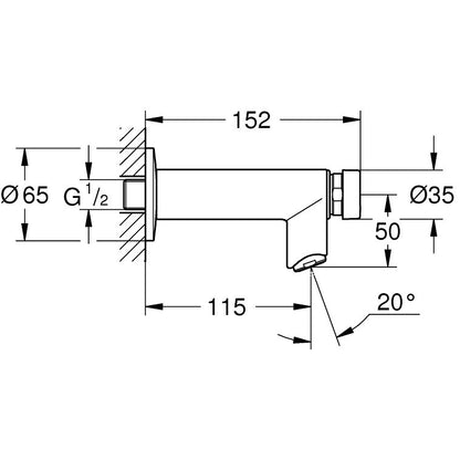 Grohe Euroeco Cosmopolitan T Robinet lavoar cu inchidere automata
