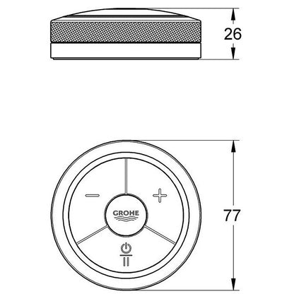 Grohe Ondus Veris F-digital Telecomanda pentru cada si dus