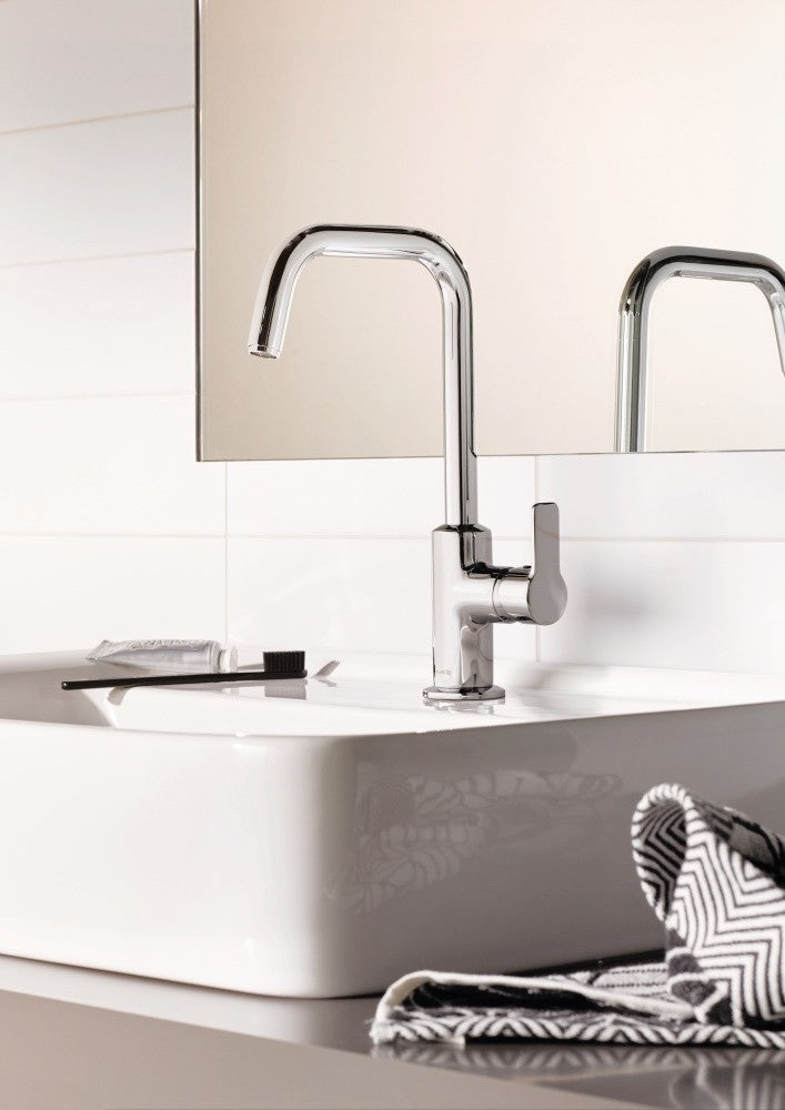 Baterie chiuveta baie inalta Kludi Pure&Easy, pipa pivotanta H28 cm, fara ventil