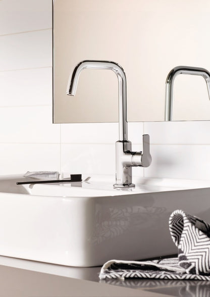 Baterie chiuveta baie inalta Kludi Pure&Easy, pipa pivotanta H28 cm, fara ventil