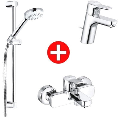 Kludi Pure&Easy Set Promo 3 in 1 pentru cada, set dus cu bara