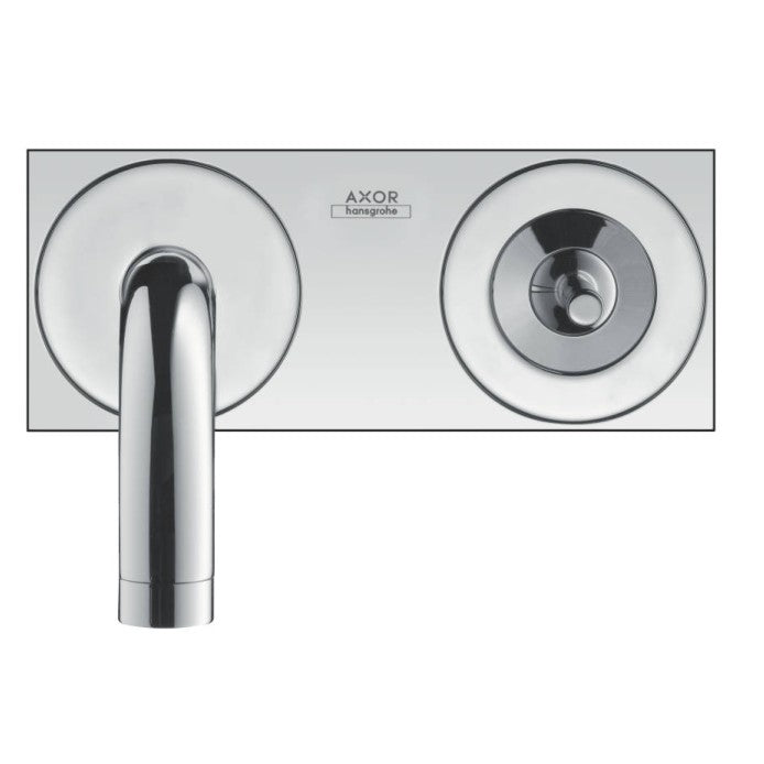 Baterie lavoar incastrata Hansgrohe Axor Uno2, cu placa, pipa 23 cm