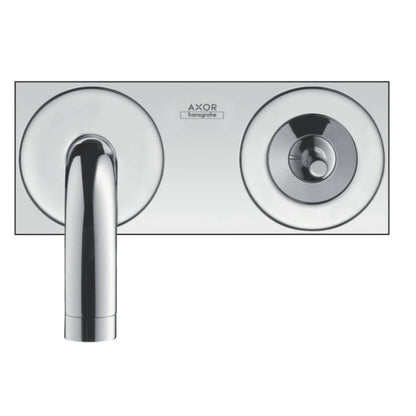 Baterie lavoar incastrata Hansgrohe Axor Uno2, cu placa, pipa 23 cm