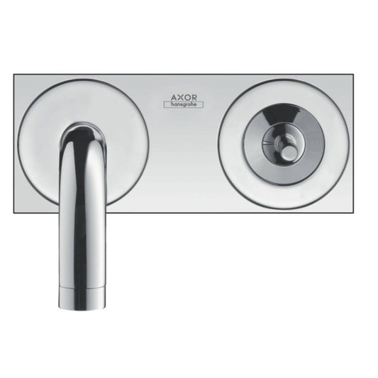 Baterie lavoar incastrata Hansgrohe Axor Uno2, cu placa, pipa 23 cm