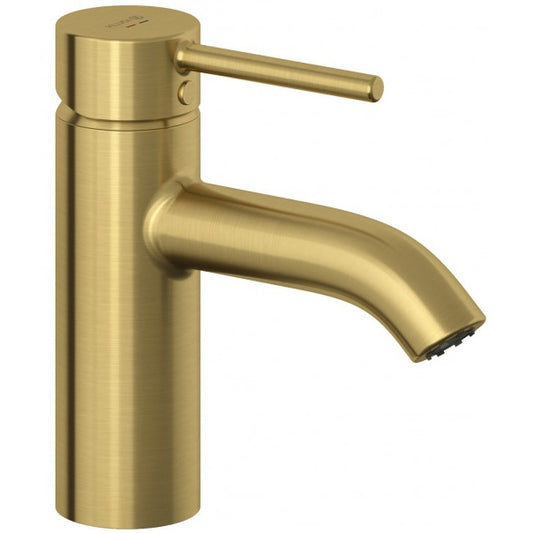 Baterie lavoar Kludi Bozz 75, cu ventil click-clack, auriu periat (brushed gold)