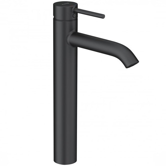 Baterie lavoar pe blat neagra mat Kludi Bozz, fara ventil, H33 cm