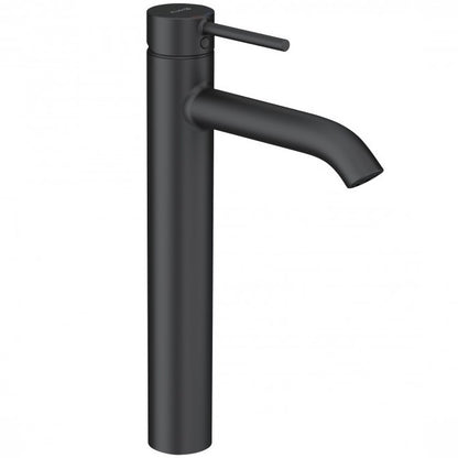 Baterie lavoar pe blat neagra mat Kludi Bozz, fara ventil, H33 cm