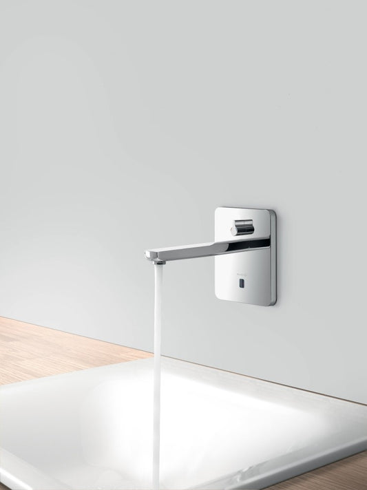 Kludi Zenta-E Baterie lavoar electronica cu ornament patrat si mixare apa, 24 cm