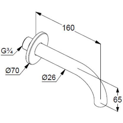 Kludi Bozz Pipa cada, auriu periat (brushed gold)