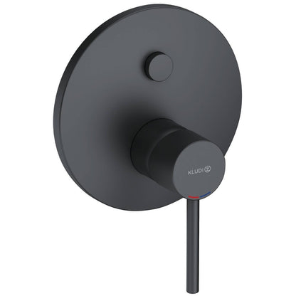 Kludi Bozz Baterie cada dus monocomanda incastrata Ø17 cm, negru mat