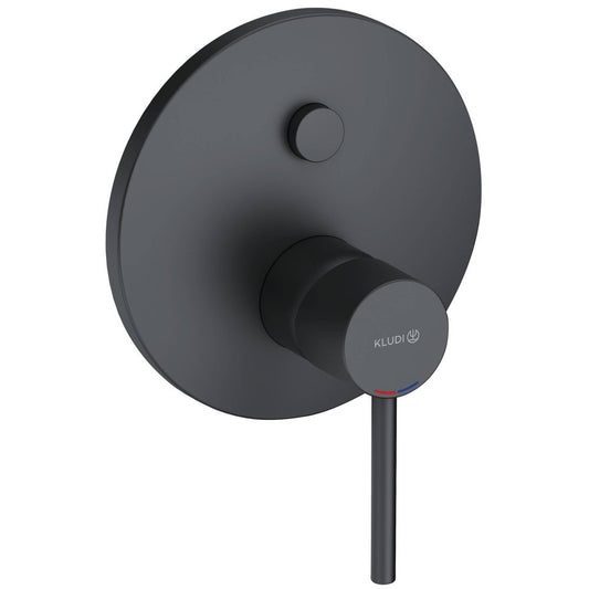 Kludi Bozz Baterie cada dus monocomanda incastrata Ø17 cm, negru mat