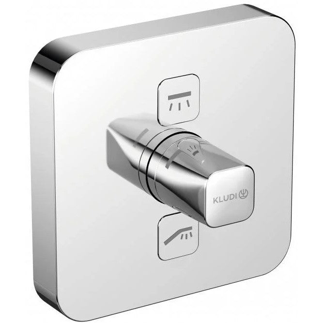 Kludi Push Baterie dus monocomanda cu doua butoane, montaj incastrat 15x15 cm, crom