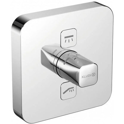 Kludi Push Baterie dus monocomanda cu doua butoane, montaj incastrat 15x15 cm, crom