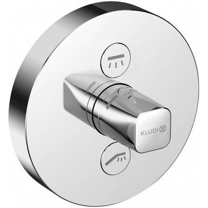 Kludi Push Baterie dus monocomanda cu doua butoane, montaj incastrat Ø15 cm, crom