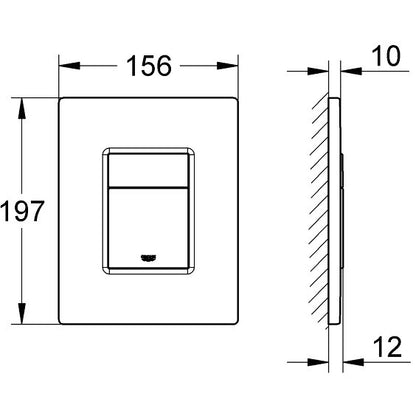 Grohe Skate Cosmopolitan Placa de actionare WC dual-flush, crom