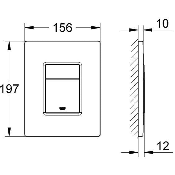 Set promo Vas WC suspendat cu rezervor incastrat si capac soft close Grohe Euro Ceramic Rimless 38x54 cm evacuare orizontala