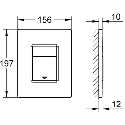 Set promo Vas WC suspendat cu rezervor incastrat si capac soft close Grohe Euro Ceramic Rimless 38x54 cm evacuare orizontala