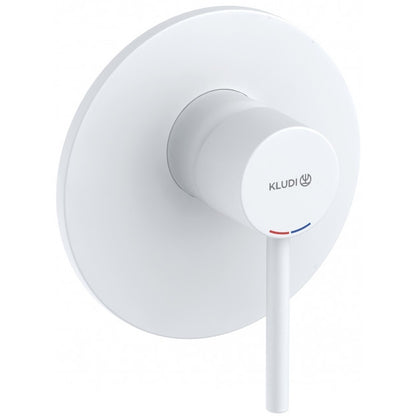 Kludi Bozz Baterie dus monocomanda incastrata Ø15 cm, alb mat