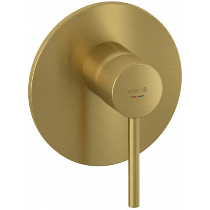 Kludi Bozz Baterie dus monocomanda incastrata Ø15 cm, auriu periat (brushed gold)