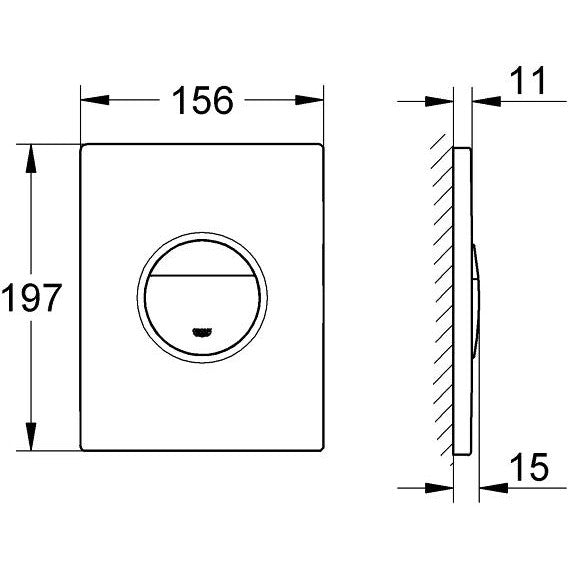Grohe Nova Cosmopolitan Clapeta de actionare WC, crom