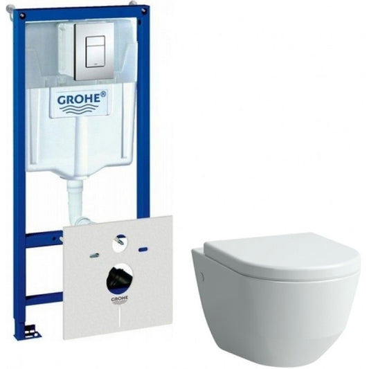 Grohe Rapid SL 4 in 1 Set rezervor incastrat WC cu cadru, clapeta Skate Cosmo si izolare fonica