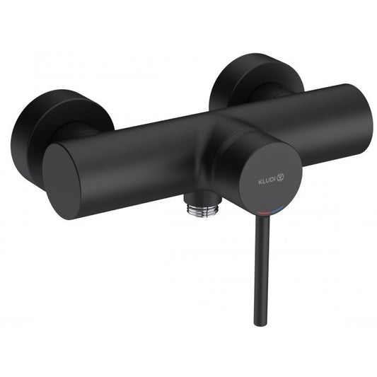 Kludi Bozz Baterie dus monocomanda, negru mat