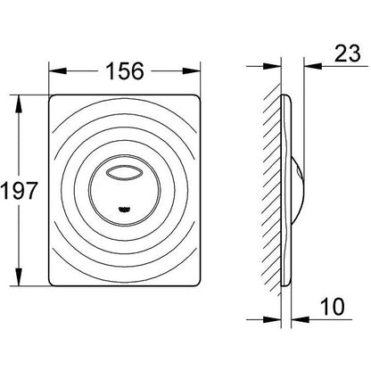 Grohe Surf Clapeta de actionare dual-flush