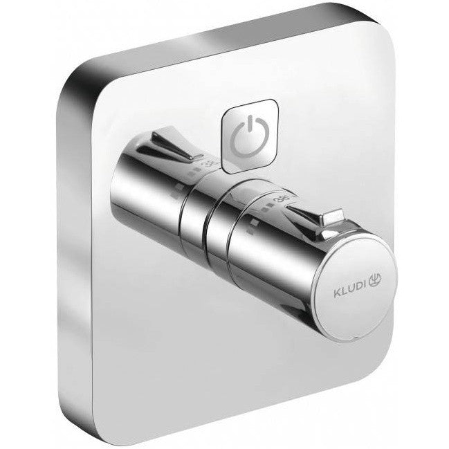 Kludi Push Baterie dus termostatata cu un buton, montaj incastrat 15x15 cm, crom
